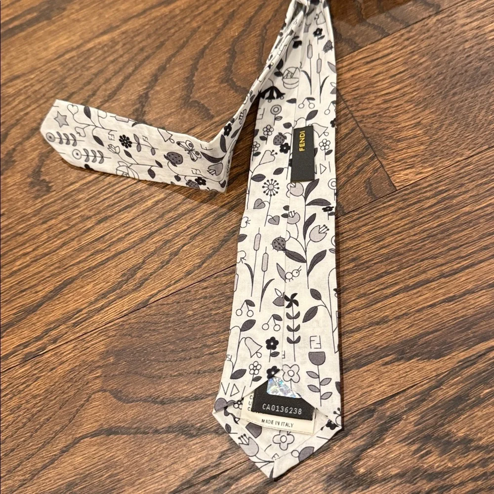 Brand New Fendi Boys Logo Tie | Designer Italian Luxury | Statement Accessory